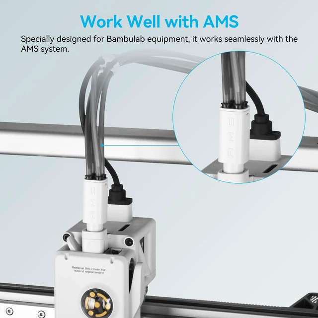 Alt view image 2 of 7 - Ultra-Smooth PTFE Tube for 1.75mm filament with Cutter for Extruder,2.5mm IDx4mm OD Length 5M Bowden Tube Compatible with Bambu Lab A1/A1 mini/P1P/P1S/X1C and K1/K1 Max/Ender 3 V3 (Transparent Grey)