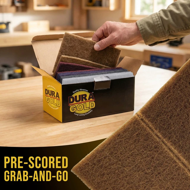 Alt view image 4 of 6 - Premium 6" x 9" 10 Scuff Pad Variety Pack, 2 Each Maroon, Gray, Gold, Purple and White - Scuffing, Scouring, Sanding, Cleaning, Blending, Paint Surface Prep Adhesion - Automotive Auto Body