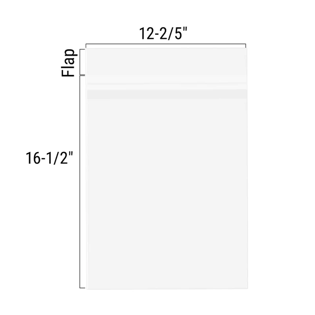 Alt view image 2 of 7 - 12x16 Inch Crystal Sealed Clear Plastic Sleeves,100 Pack Resealable Adhesive, Clear Stoarge Bags, For Pictures, Photos, Framing Mat Mattes, 12-2/5" x 16-1/2"