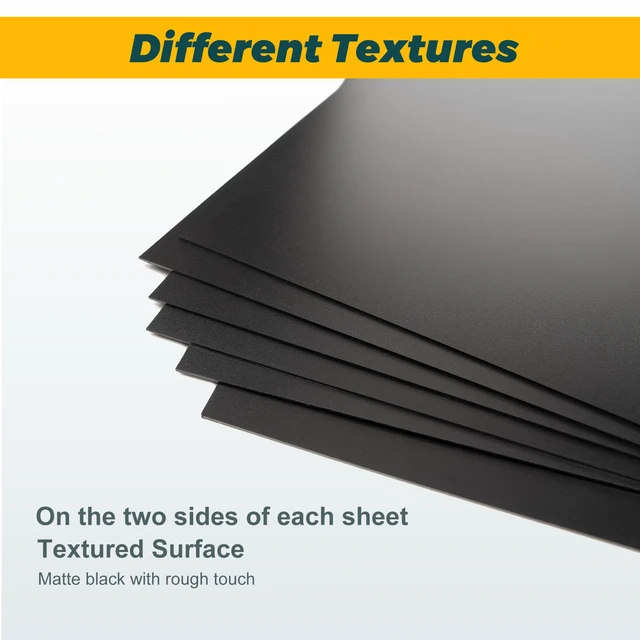 Alt view image 5 of 6 - 12 Pack Black Plastic Sheet 12x16x0.04 in Flexible High Tensile Plastic Sheets Black Plastic Panel for DIY Materials Handicrafts Home Decoration