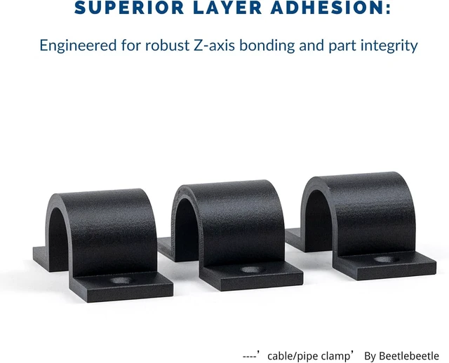 Alt view image 6 of 7 - Fibreheart ABS-CF Core 3D Printer Filament, Black, 1kg 20% Carbon Fiber Reinforced ABS, Superior Strength, Enhanced Layer Adhesion, 1.75mm, for Industrial Parts
