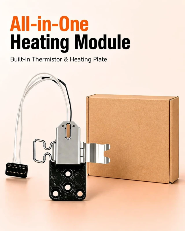 Alt view image 6 of 7 - Genuine Bamboo lab Upgraded Hotend Heating Assembly for Bambu Lab A1 & A1 Mini,2 Pack Replacement Hot End Kit with Heating Block for 3D Printer
