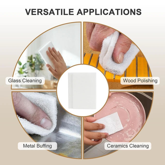 Alt view image 6 of 6 - 6"x9" Light Duty Scuff Pad 8 Pack (7445) - White, Wet/Dry Reusable Non-Abrasive Hand Pad for Cleaning, Polishing & Finishing - Auto Body, Woodworking, Glass & Marine