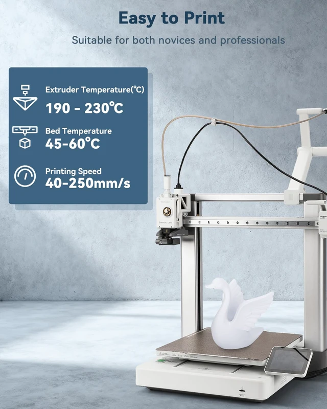 Alt view image 3 of 7 - PLA Filament 1.75mm 3D Printer Filament,1kg Cardboard Spool (2.2lbs) Fit Most FDM 3D Printer,Dimensional Accuracy +/- 0.03 mm,Vacuum Packaging-Cold White