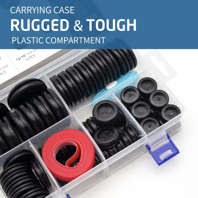 Alt view image 2 of 7 - 66Pcs Rubber Grommet Assorted Kit, Drill Hole Firewall Hole Plugs Wire Protection, 6 Sizes 1-13/16" 1-1/2" 1" 7/8" 5/8" 3/16"