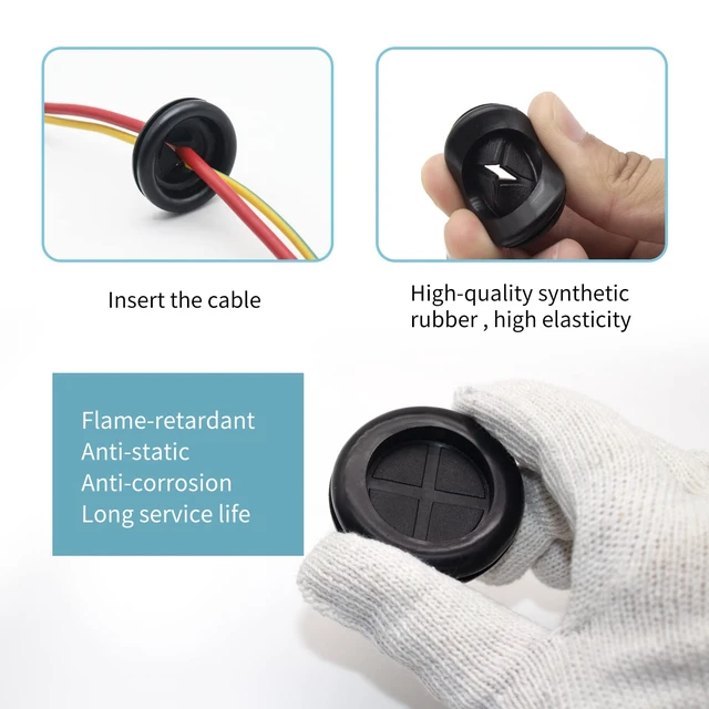 Alt view image 3 of 7 - 66Pcs Rubber Grommet Assorted Kit, Drill Hole Firewall Hole Plugs Wire Protection, 6 Sizes 1-13/16" 1-1/2" 1" 7/8" 5/8" 3/16"