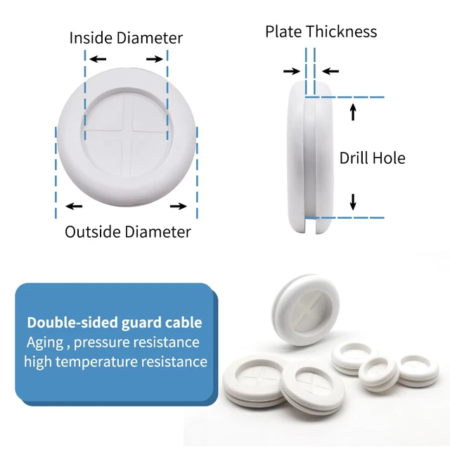 Alt view image 3 of 6 - 66Pcs Rubber Grommet Assorted Kit, Drill Hole Firewall Hole Plugs Wire Protection, 6 Sizes 1-13/16" 1-1/2" 1" 7/8" 5/8" 3/16"