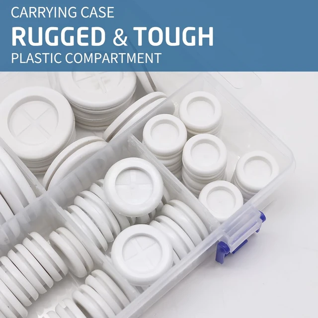 Alt view image 6 of 6 - 66Pcs Rubber Grommet Assorted Kit, Drill Hole Firewall Hole Plugs Wire Protection, 6 Sizes 1-13/16" 1-1/2" 1" 7/8" 5/8" 3/16"