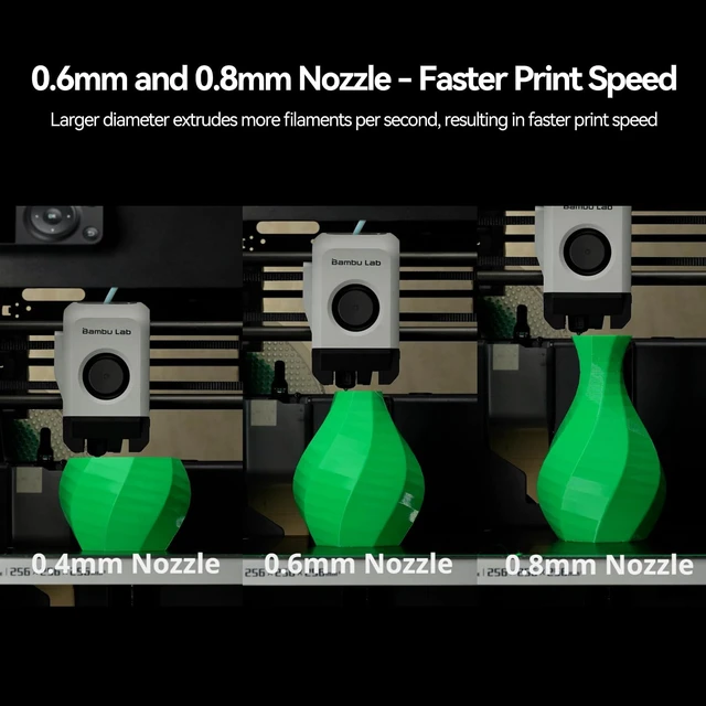Alt view image 2 of 7 - A2L,A1 Mini, A1 Hardened Steel Hotend with 0.4mm Nozzle All Metal Extruder Hot End Kit,Heating Block Replacement,Quick Swap,Durable Print Head Accessory for A2, A1 Series 3D Printer