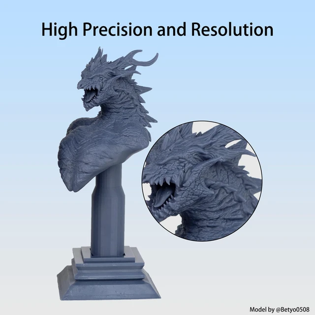 Alt view image 2 of 7 - Fast ABS-Like 3D Printer Resin, Non-Brittle, Navy Grey, 1kg High Precision, Non-Brittle, 405nm UV-Curing, Rapid Photopolymer Resin, Ideal for LCD/DLP 3D Printing