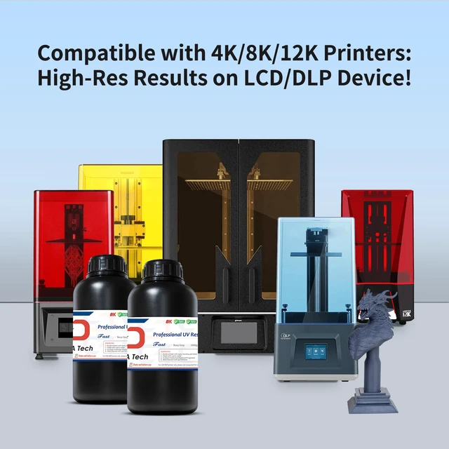 Alt view image 4 of 7 - Fast ABS-Like 3D Printer Resin, Non-Brittle, Navy Grey, 1kg High Precision, Non-Brittle, 405nm UV-Curing, Rapid Photopolymer Resin, Ideal for LCD/DLP 3D Printing