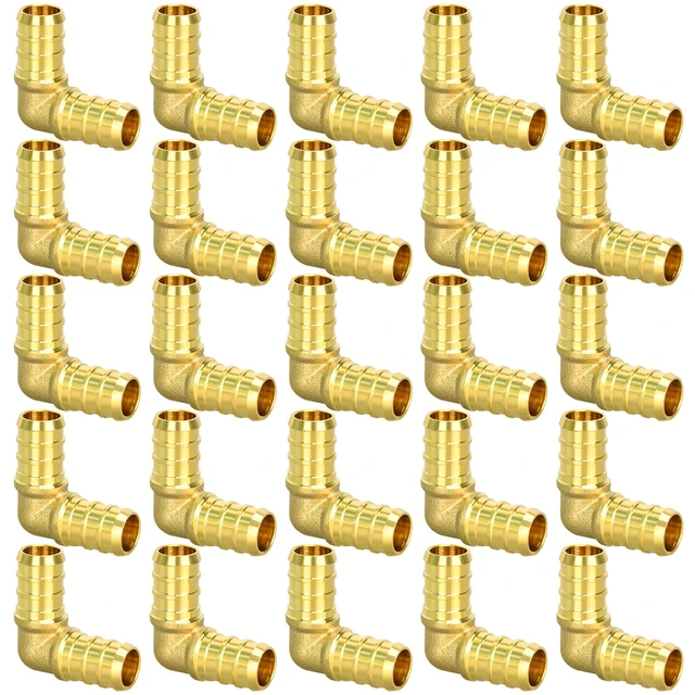 Main image of 25 Pack 1/2 PEX Fittings, Brass Fitting for PEX Tubing Pipe