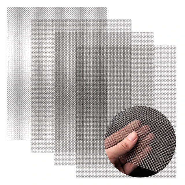Alt view image 2 of 7 - 4 Pack 12x16 Inch Wire Mesh, 20 Mesh Stainless Steel Rustproof, Easy To Trim Hardware Cloth, Chicken Wire Mesh, Multi Purpose for Ventilation Cage Filtration Diy Works
