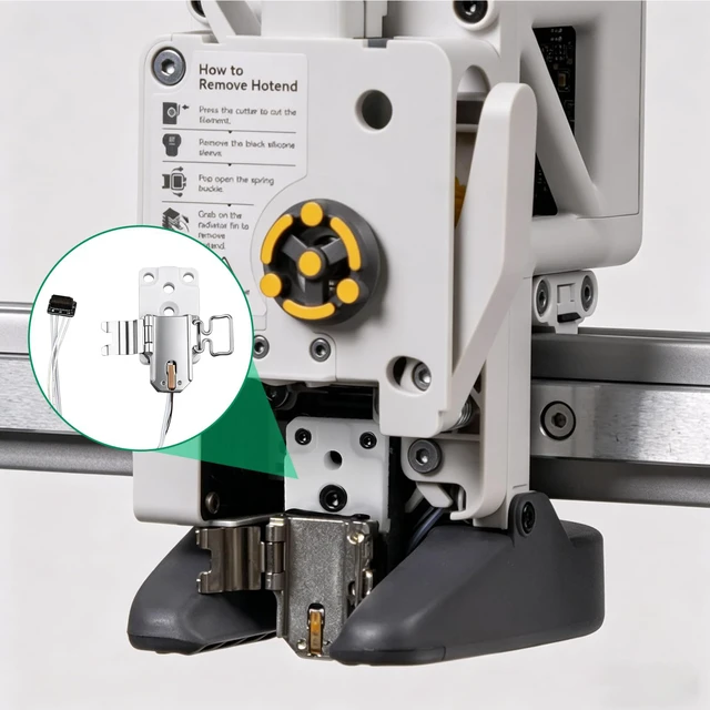 Alt view image 3 of 6 - Original A1 Mini,A1 Hotend Heating Assembly Kit 300 Quick Swap Clamp with Heater&Thermistor, Ceramic Heating Base,Nozzle Mount Clip,Print Head Parts for A1 3D Printer