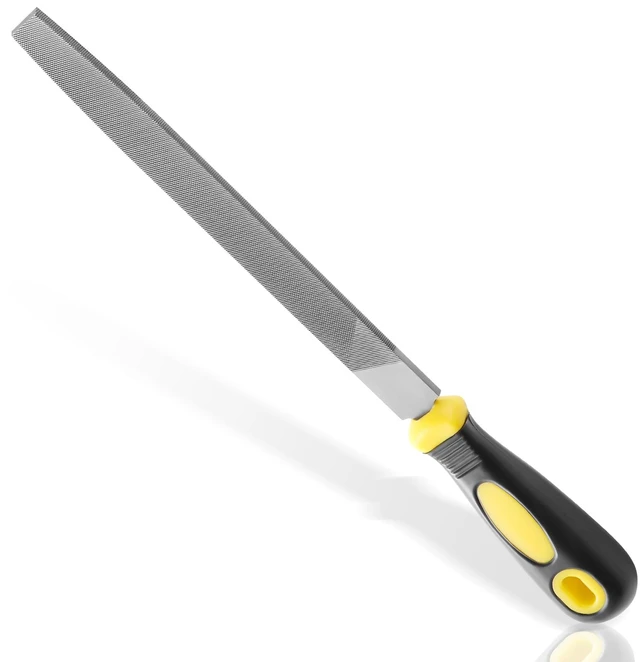 Main image of 10 in Flat Hand Metal File,Durable Metal Files for Steel,Wood File High Carbon Steel Files Tools for Metal Wood and Stone Trimming, Shaping, Bastard File with Uniform Teeth & Ergonomic Handle