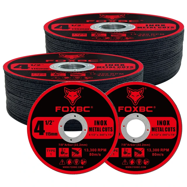 Alt view image 4 of 7 - 4-1/2 Inch Cut Off Wheel Discs for Angle Grinder, Cutting for Metal & Stainless Steel, 4-1/2" x.045" x 7/8" - 50 Pack