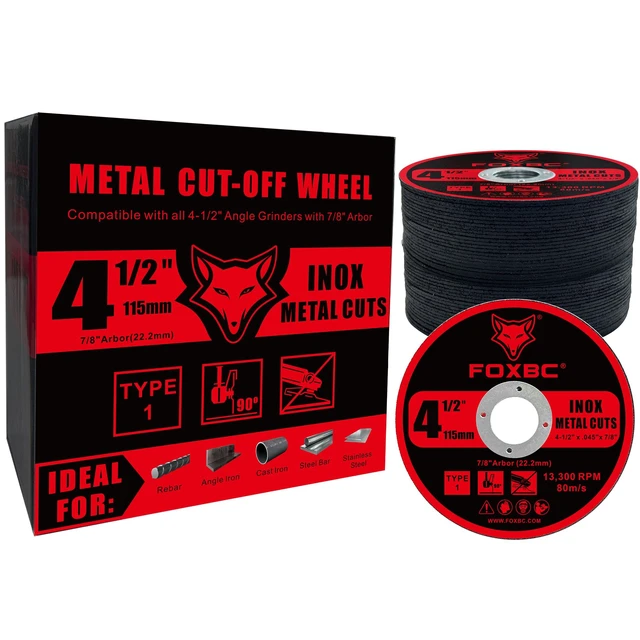 Alt view image 5 of 7 - 4-1/2 Inch Cut Off Wheel Discs for Angle Grinder, Cutting for Metal & Stainless Steel, 4-1/2" x.045" x 7/8" - 50 Pack