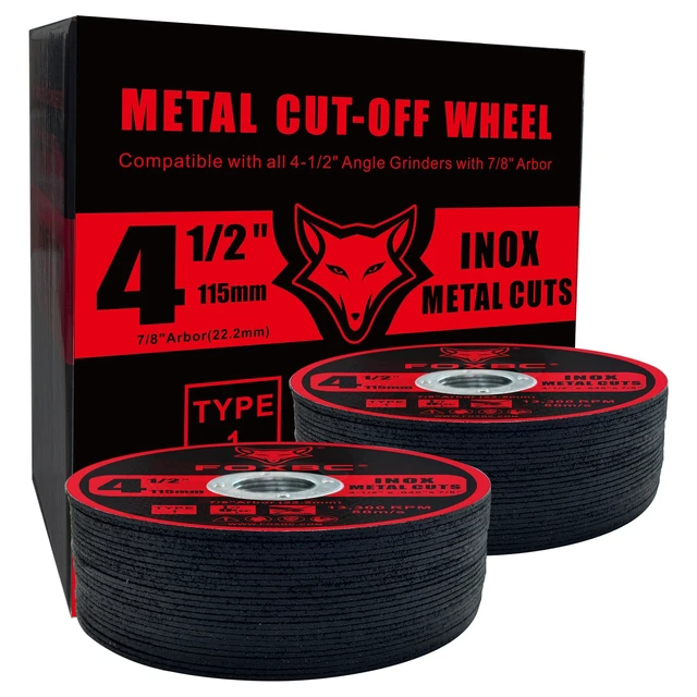 Alt view image 6 of 7 - 4-1/2 Inch Cut Off Wheel Discs for Angle Grinder, Cutting for Metal & Stainless Steel, 4-1/2" x.045" x 7/8" - 50 Pack