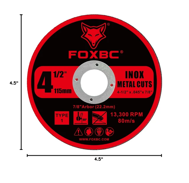 Alt view image 7 of 7 - 4-1/2 Inch Cut Off Wheel Discs for Angle Grinder, Cutting for Metal & Stainless Steel, 4-1/2" x.045" x 7/8" - 50 Pack