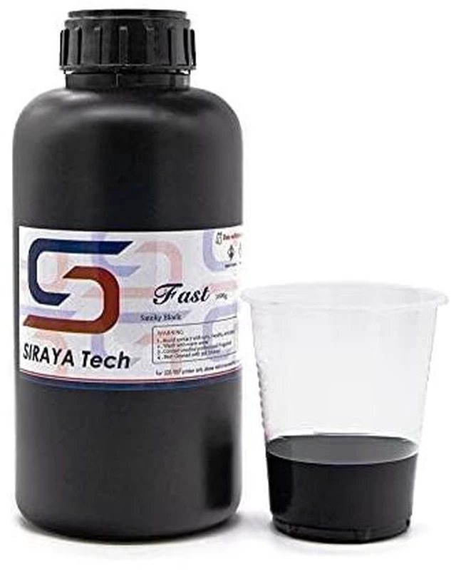 Alt view image 6 of 6 - Fast ABS-Like 3D Printer Resin 405nm UV-Curing Non-Brittle High Precision 3D Printing Liquid Standard Photopolymer Resin for LCD DLP 3D Printing 8K Capable (Smoky Black, 1kg)