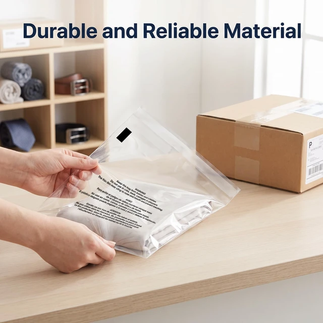 Alt view image 6 of 7 - 6 X 9 (200 Count) Self Seal Clear Poly Bags with Suffocation Warning for Packaging, Shipping - Permanent Adhesive