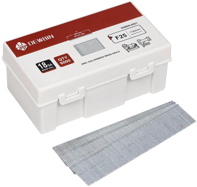 Main image of 18 Gauge Brad Nails, 6000 Counts 1-inch 18 GA Brad Nails, Galvanized Nails for Nail Gun, Finishing Nail Gun Nails for Pneumatic, Electric Brad Nailer Gun