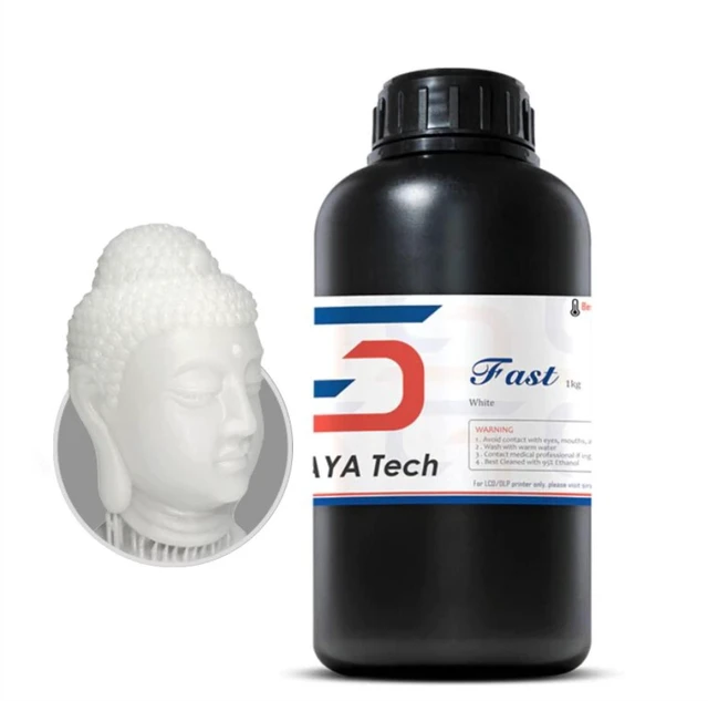 Main image of Fast ABS-Like 3D Printer Resin 405nm UV-Curing Non-Brittle High Precision 3D Printing Liquid Standard Photopolymer Resin for LCD DLP 3D Printing 8K Capable (White, 1kg)
