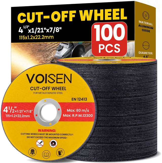 Main image of 4 1/2 Cut Off Wheel,100 PCS Angle Grinder Cutting Disc 4-1/2" x 1/21" x 7/8" Thin Metal & Stainless Steel Cutting Wheel,Grinder Blades Professional Fast Cutting Disc