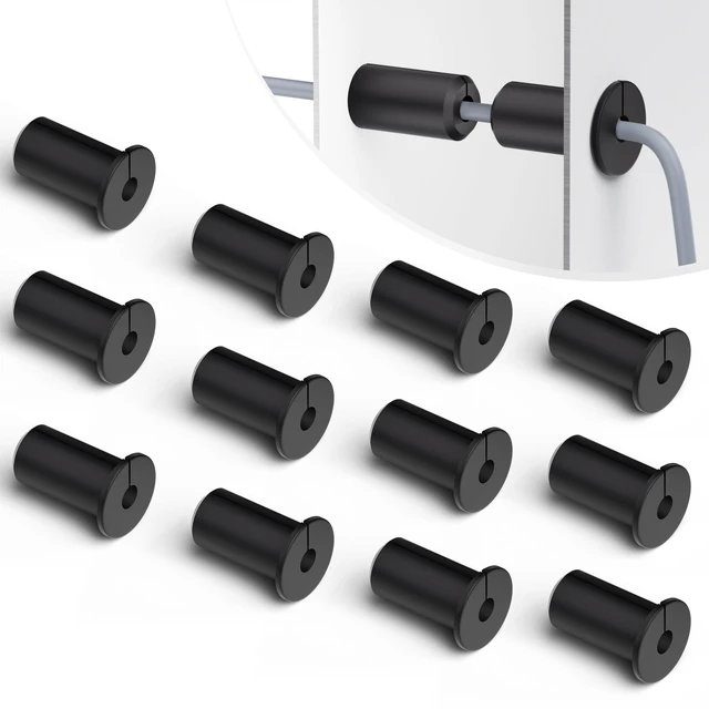 Main image of 12 PCS Starlink Wall Grommets 3/4 Inch Rubber Wall Bushing Grommet for Starlink Dishy Ethernet Cable 19mm Diameter Hole Waterproof Starlink Cable Routing Kit for Organizing Cord Black 12 Pack