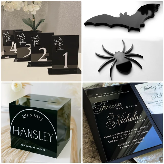 Alt view image 7 of 7 - Pack of 10 Black Cast Acrylic Sheet 8" x 12" x 1/8" Thick (3mm) Opaque; Plexiglass Panel; Square; for Craft Projects, Sign, Laser Cutting, Engraving, Photography