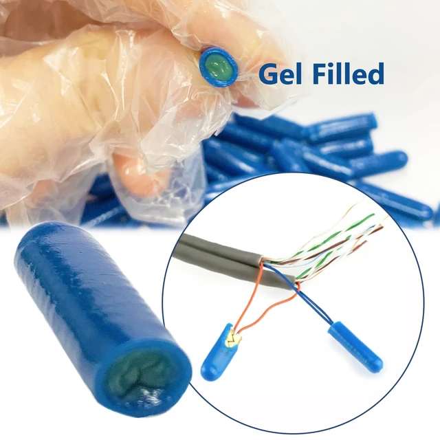 Alt view image 2 of 6 - 1000pcs B Connector Wire Telephone Alarm Wire Crimp Beanies Splices for Low Voltage (Blue Type I)