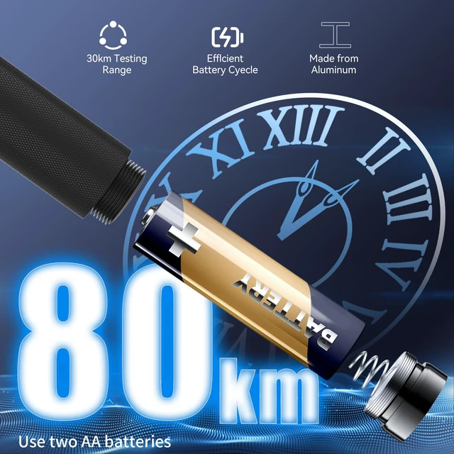 Alt view image 4 of 7 - Visual Fault Locator 80KM - VFL Fiber Optic Tester Kit Include Single Mode 9/125um FC Male to LC Female Adapter, Fiber Optic Lights for Network Cable (Battery not Included)