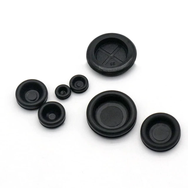 Alt view image 5 of 7 - 188 Pieces Rubber Grommet Kit Rubber Plugs for Round Holes, Wiring, Electrical, Plumbing, and More
