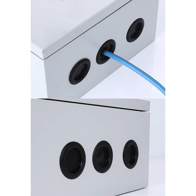 Alt view image 6 of 7 - 188 Pieces Rubber Grommet Kit Rubber Plugs for Round Holes, Wiring, Electrical, Plumbing, and More