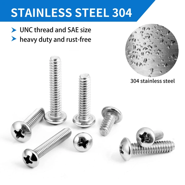 Alt view image 2 of 7 - 720Pcs Machine Screw Assortment Kit, #10-24#8-32#6-32#4-40 Phillips Pan Head Assorted Nuts Bolts and Flat Washers Kit, Stainless Steel Screws Hardware Assortment with Case