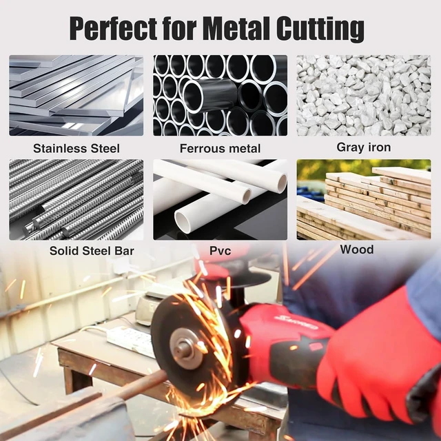 Alt view image 6 of 7 - 55 Pack Cut Off Wheels 4-1/2", Metal Cutting Wheel for Angle Grinder Angle Grinder Cutting Disc For Metal and Stainless Steel,7/8" Arbor, 0.045" Thin, Aluminum Oxide, Aggressive Cutting Wheel