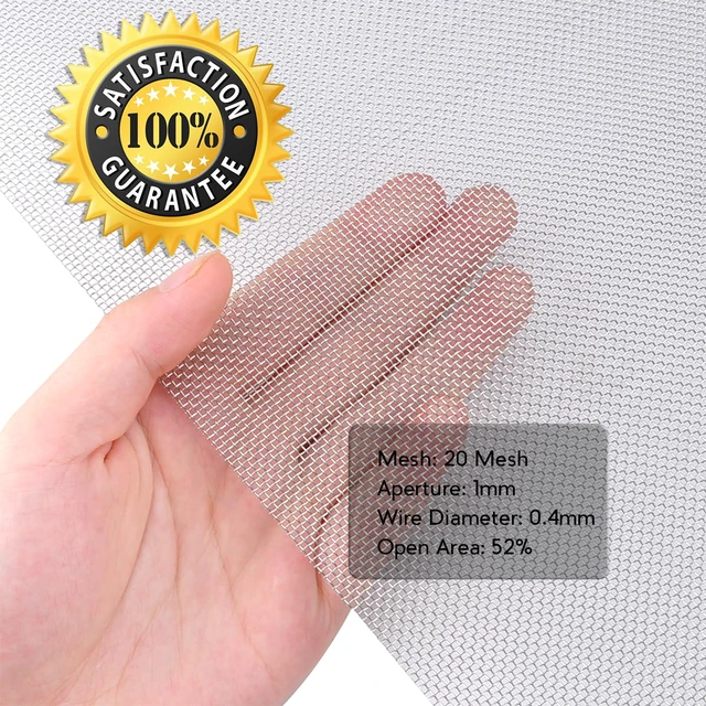 Alt view image 5 of 7 - 4PACK Stainless Steel Woven Wire Mesh Never Rust 11.8"X8.2" Air Vent Mesh Hard and Heat Resisting Screen, 1mm Hole 20 Mesh Easy to Cut for Rodents Filters Window DIY Projects