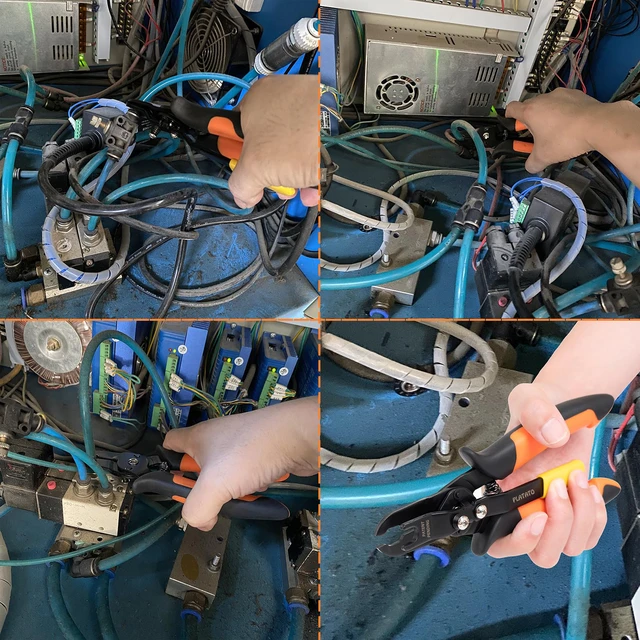 Alt view image 7 of 7 - Push to Connect Fittings Air Line Disconnect Tool Kit Push Fitting Removal Tool for 1/4, 5/16, 3/8, 1/2 (6mm, 8mm,10mm,12mm) Quick Connect Release Pliers with 15 Pcs Pneumatic Fittings