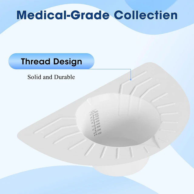 Alt view image 2 of 7 - Urine Hats for Toilets, Specimen Collection Pan, 25 Pack 30oz/900cc Universal Toilet Hat for Easy Urine and Specimen Collection, with Clear Measurement Markings for Women, Men, and Seniors' Use