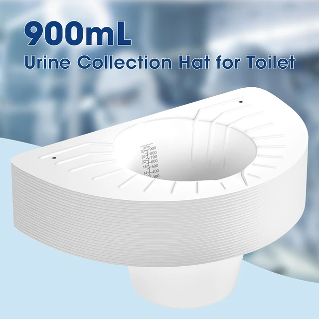 Alt view image 4 of 7 - Urine Hats for Toilets, Specimen Collection Pan, 25 Pack 30oz/900cc Universal Toilet Hat for Easy Urine and Specimen Collection, with Clear Measurement Markings for Women, Men, and Seniors' Use