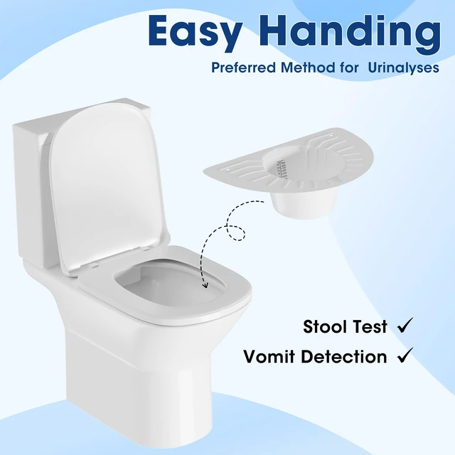 Alt view image 7 of 7 - Urine Hats for Toilets, Specimen Collection Pan, 25 Pack 30oz/900cc Universal Toilet Hat for Easy Urine and Specimen Collection, with Clear Measurement Markings for Women, Men, and Seniors' Use