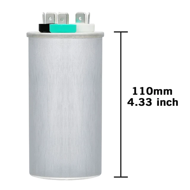 Alt view image 2 of 6 - 2PCS 80+5uF 80/5MFD 370V or 440V Dual Run Start Round UL Listed AC Capacitor 80 5 uF MFD 370 440 Volt VAC CBB65 Air Conditioner Capacitors for Fan Motor or Heat Pump or Condenser Straight Cool