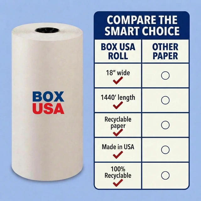 Alt view image 6 of 6 - Packing Paper Roll 1440'L x 18"W - 1,000 Sheets 17 Long Equivalent - Large White Newsprint for Shipping, Packaging, Storage and Moving Supplies