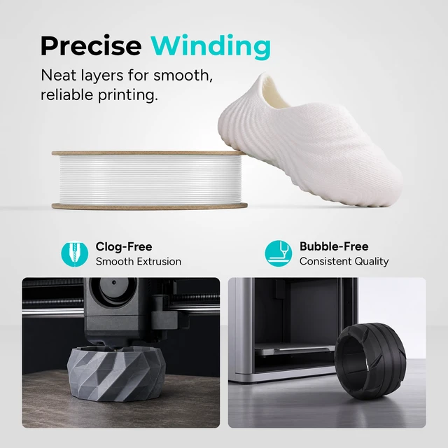 Alt view image 4 of 7 - TPU Filament 1.75mm 95A Flexible 0.75kg, Black 3D Printer Filament, High Speed 95A TPU Flexible Filament, Fast Printing, Dimensional Accuracy +/- 0.03mm