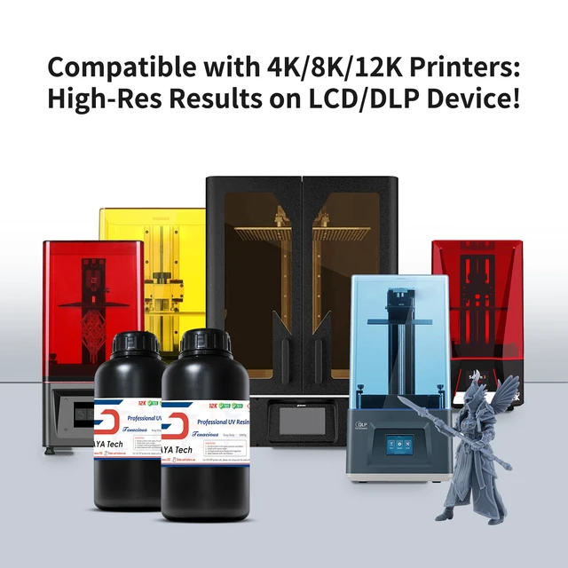 Alt view image 5 of 6 - Tenacious Flexible 3D Printer Resin, Easy Grey, 1kg Easy-to-Print Flexible Resin, High Impact Resistance, Great Resolution, High Toughness, No Mixing Needed, for MSLA/DLP/SLA