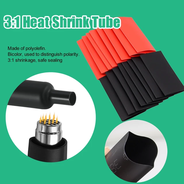 Alt view image 6 of 7 - /180PCS Battery Cable Ends AWG 2 4 6 8 10 12 14 16 Gauge Copper Cable Wire Lugs,Ring Terminals Connectors,Copper Ring Terminals Connectors with Heat Shrink N-105-180PCS