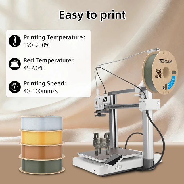 Alt view image 3 of 7 - Silk PLA Filament 1.75mm, PLA Filament 1.75mm Silk Shiny 3D Printer Filament, 1kg*2 Cardboard Spool, Dimensional Accuracy +/- 0.03 mm, Fit Most FDM Printer(Copper+Bronze)