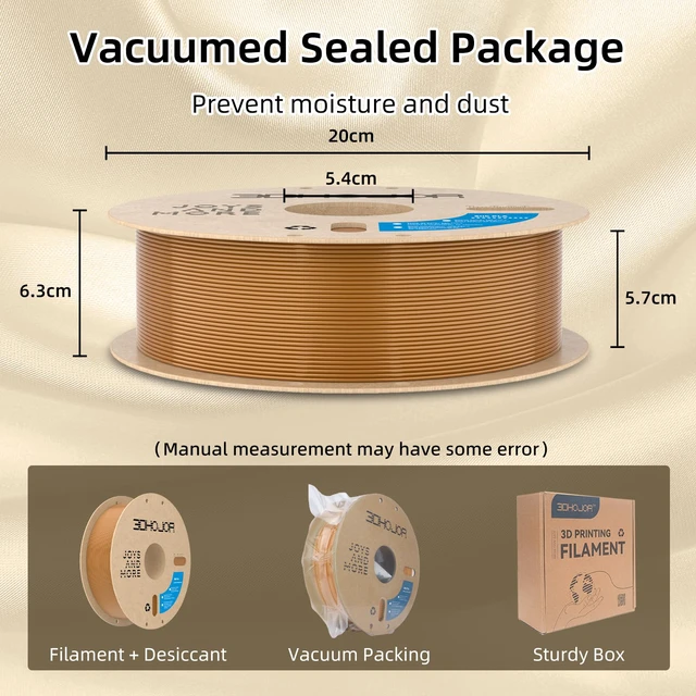 Alt view image 5 of 7 - Silk PLA Filament 1.75mm, PLA Filament 1.75mm Silk Shiny 3D Printer Filament, 1kg*2 Cardboard Spool, Dimensional Accuracy +/- 0.03 mm, Fit Most FDM Printer(Copper+Bronze)
