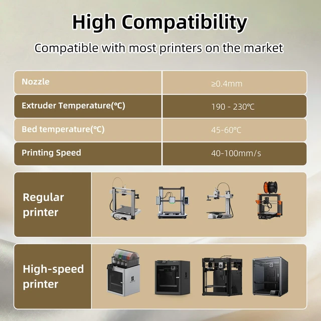 Alt view image 6 of 7 - Silk PLA Filament 1.75mm, PLA Filament 1.75mm Silk Shiny 3D Printer Filament, 1kg*2 Cardboard Spool, Dimensional Accuracy +/- 0.03 mm, Fit Most FDM Printer(Copper+Bronze)