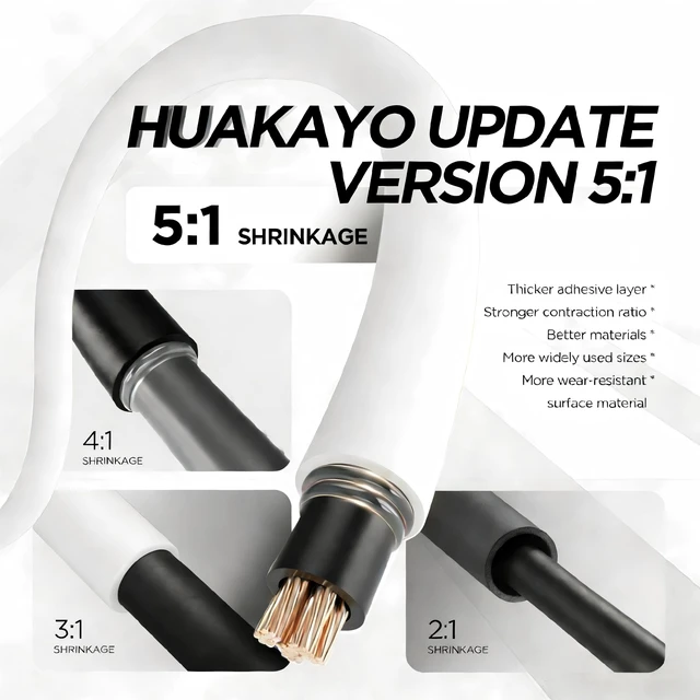 Alt view image 3 of 6 - 5:1 Heat Shrink Tubing Kit 500 PCS, Industry-Leading 5:1 Ratio Shrink Wrap Tubing Adhesive Lined, Heat Shrink Wire Connectors, Marine Grade Dual Wall, Waterproof Electrical Wire Tube Connectors(White)
